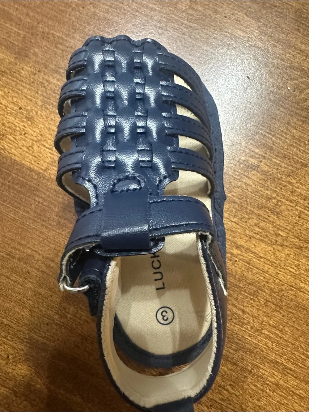 Lucky Brand Navy Woven Baby Fisherman Sandals